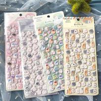 3D mielos vaiduoklių lipdukai (4 gabaliukai) Vaikų apdovanojimų animacinių paveikslėlių lipdukai rankdarbiams ir telefono dekoravimui BulingBulingStickers parduotuvė
