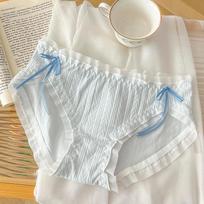 Pure Desire Cotton Underwear - Soft, Seamless, Comfortable Mid-Waist Women's Breathable Briefs M 75-95 lbs mėlyna