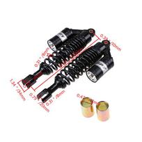320mm 340mm 360mm 380mm Motociklo Galinės Oro Amortizatoriai Pakaba Honda Yamaha Suzuki Amortizatoriams U-tipo Apvali Skylė 360mm Round Hole black