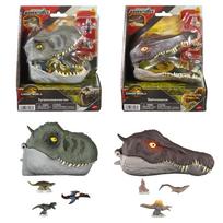 Mattel Jurassic World Micro Compact Head Tyrannosaurus Rex Spinosaurus Dinosaur Mini Figures Playset sets per Complete Set for Ages Assortment & (2