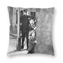Charlie Chaplin The Kid Kvadratinė pagalvės užvalkalas Poliesterio Lino Aksomo Raštas Užtrauktukas Dekoras Kambario Pagalvės Dėklas 30x30cm gray