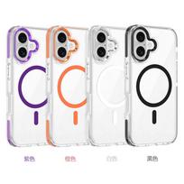 Applicable iPhone 17Air anti-collision two-in-one 2.5MM magnetic attraction metal lens Apple 16 anti-yellow mobile phone case Please note for other models oranžinė