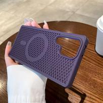 Case For ZTE RedMagic 11 11S Pro Plus Pro + Luxury Honeycomb Cooling Ventilated Rear Cover Shockproof Bumper Funda ZTE nubia Red Magic 11S Pro+ violetinė