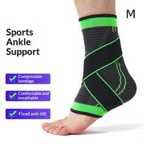 1 Pc Compression Ankle Support Sports Adjustable Basketball Ankle Wrap Men Women Hiking Running Prevent Ankle Protector M žalia