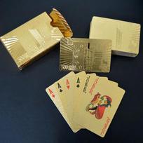 24 karatų aukso žaidimo kortos, plastikinės pokerio žaidimo kaladės, folijos pokerio pakuotė, magiškos kortelės, vandeniui atsparios kortelės, dovanų kolekcija, lošimų stalo žaidimas