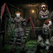 Autentiška Pennywise siaubo figūrėlė – Ikoniškas IT filmo personažas su daugeliu judinamų dalių