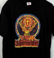 Vintažiniai Jagermeister marškinėliai Promo Tee Juodi Alkoholiniai gėrimai S S Vyriški Dideli M