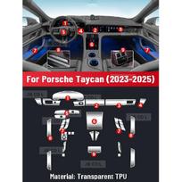 Automobilio centrinio valdymo TPU navigacijos apsauginė plėvelė nuo įbrėžimų interjerui Navigacijai PORSCHE TAYCAN -2025 Priedai Left rudder driving
