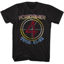 Foreigner 4 Tour 81-82 Crosshairs Men T Shirt Rock Band Music Merch S