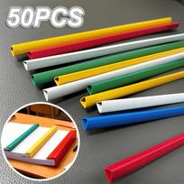 50pcs Colorful A4 Lever Folder, Universal Style for Office And Study, Transparent Retractable Clip for Reports, Resumes, A4 File