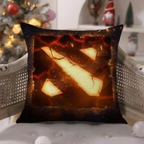 Popular Game Cool Dota-D 2 Pillow Case Comfort Sofa Bed Silky Elegant Invisible Zipper Decorative Cushion Cover Peach skin 18*18(CM)-1Pcs