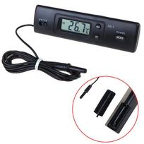 Automobilinis vidaus-lauko termometras su jutikliu A/C Skaitmeninis LCD ekranas One Size black