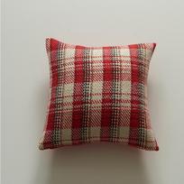 Kalėdinis vilnonis languotas pagalvės užvalkalas, namų audinys, patogus ir madingas pagalvėlės užvalkalas, margintas pagalvės užvalkalas 45 * 45Cm (excluding core)