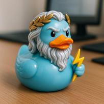 Zeus Resin Duck, Zeus resin duck statue, home and office desktop decoration