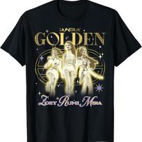 Huntrix Golden Zoey Rumi Mira Retro T-Shirt S juoda