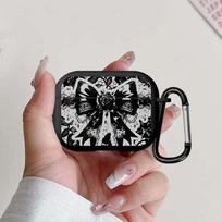 Case For Airpods Pro2 Pro3 Pro 4 2 3 1 Earphone Cases Cover Black Lace Airpods Pro 3