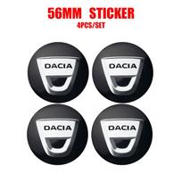 3D automobilio rato centrinės apdailos lipdukas Automobilio emblema Rato centrinė apdaila Dacia Duster Logan Dokker Lodgy 2 Sandero MK2 Stepway Mcv 56mm