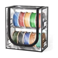 Double-Layer 3D Printer Filament Storage Box with Transparent Lid, Holds 12 Rolls