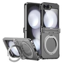 Applicable to Samsung Z flip7 mobile phone case all-inclusive hinge 360 magnetic bracket wireless charging z flip5 protective case SM  Z flip5 skaidri