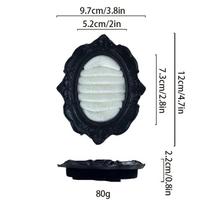 European Retro Gold Carved Jewelry Stand: Ring Storage & Display Photo Frame Ring Holder with 10# White Velvet, 7 Slots