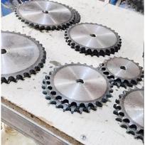 06B-1 Flat Chain Gear 41/42/43/44/45/46/47/48/49/50 Teeth Industrial Flat Sprocket Wheel Carbon Steel Tooth Pitch 9.525mm 41 Teeth