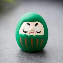 Japoniška keramika Daruma Doll Amatai Lucky Charm Fortūna Ornamentas Kraštovaizdis Namų dekoras Miniatiūriniai Priedai Dovanos žalia