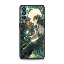 Dėklas skirtas Oppo Find X6 Pro X5 A54 A53 A52 A9 A15 A95 A17 A76 A74 A57 A31 Reno8 Reno7 Reno6 Pro 5G Dangtelis Genshin impact Zhongli Oppo A57 gray