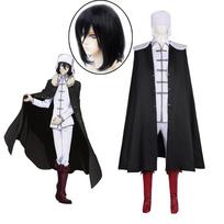 Bungo Stray Dogs 3 sezonas Fiodoras Dostojevskis Cosplay kostiumas Apsiaustas Viršus Kelnės Kostiumas Moterims Vyrams Helovino Karnavalo vakarėlio kostiumas L-(Costume+Wig)