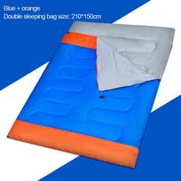 Outdoor Travel Sleeping Bag for Couples Camping Sleeping Bag for Two Adult Envelope Type Dirty Separation Sleeping gray