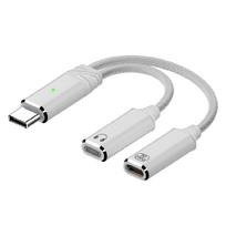 USB C to Type C Adapter Type C Male to Type C Female Connector Support Fast Charging Data USB C Cable For Phone Tablet balta