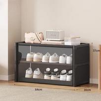 Multilayer Shoe Rack Shoe Cabinet Dustproof Transparent Design for Small Spaces Spacious Storage Organizer Shelf for Shoes