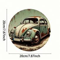 Vintažinis Klasikinis Automobilis Metalo Skardos Ženklas Retro Sienos Menas Namų Baro Dekoras Dovana 20x20 įvairiaspalvis