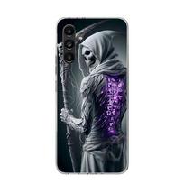Mirties Dėlė Kaukolė Kosa Telefono Dėklas Skirtas Samsung Galaxy A17 A16 A14 A15 A13 A57 A56 A54 A55 A53 A37 A36 A34 A35 A33 A26 A24 Samsung A73