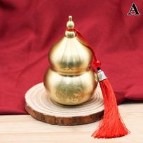Feng Shui kininė žalvarinė Wu Lou moliūgo lobio statulėlė namų dekoravimui stalo knygų lentynos papuošalai laimės apsauga A