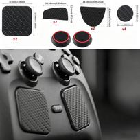 Game Controller Joystick Cap Button Sticker 1 Set Carbon Fiber Texture Full Protection for   Switch Controller Buttons one size