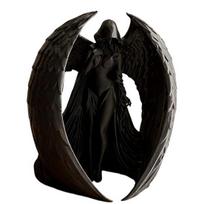 3D Printed Dark Goddess Figurine, Vintage Gothic Winged Women Statue, Desktop Decoration for Home Office Living Room juoda