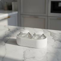 Celestial Design Ice Tray Easy Release Large Spirit Ice Sphere Tray Slow Melting Chemical-Free-Safe for Cocktails, Parties balta