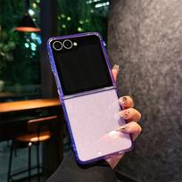 Samsung Z Flip7/Flip6 Glitter Magnetic Starry Sky Case - Transparent Protective Cover Z Flip7