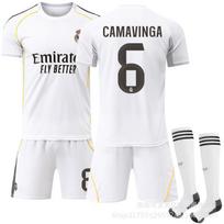 (#6 Camavinga) 25-26 Real Madrid host La Liga Football Jersey for Kids and Adults 16#