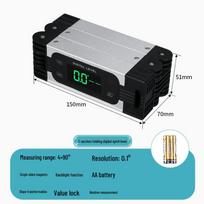 HEMUELE Folding Digital Display Spirit Level with Metal Magnet for Home Angle Measurement