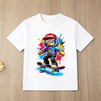 Roblox Blocky Gamer Print Kids TShirt Boys Girls Soft Cotton Summer Casual Short Sleeve Tops for Young Gamers 100