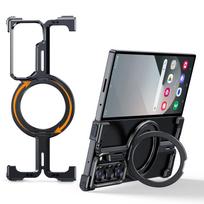 Oatsbasf for Samsung Galaxy Z Fold 6 5 Metal Phone Case with Magsafe Ring Stand Frameless Minimalist Magnetic Protective Cover For Samsung Galaxy Z Fold6&Metal juoda