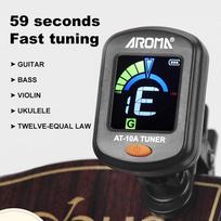 Guitar Tuner Foldable Rotatable Digital Electronic Tuner Acoustic Guitar Tuner for Bass Ukulele Chromatic Guitar Accessories China Mainland