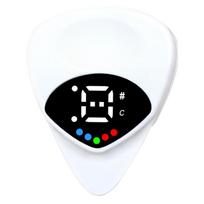 2-in-1 gitaros mediatorius ir tiuneris Daugiafunkcis tono kalibratorius akustinėms gitaroms ir ukulelėms 12 tonų lygiagretusis derinimas black