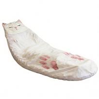 Plush Cat Envelope Sleeping Bag Cute Camping Sleeping Bags for Adults Camping Sleepovers & Home Lounging white