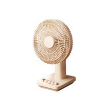 MOMAX Desktop Fan, Electric Fan, Retro USB Desk Fan, Small Home Fan, Quiet Fan for Kitchen, Dormitory, Bedroom, Office smėlis