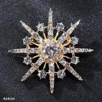 Lydinio Kalnų krištolas Vintažinė sagė Paltas Korsas Pearl Pin Madingų drabužių rinkinys gray