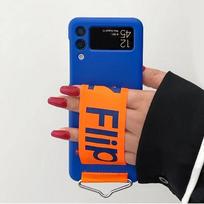Prabangus spalvų susidūrimo dėklas su apyranke Samsung Galaxy Z Flip 7 6 5 zflip 4 3 Flip7 rankos dirželis Atsparus smūgiams kietas dangtelis Galaxy Z Flip3 5G