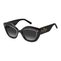 Marc Jacobs Sculpture Temple Design Acetate Square Sunglasses Women's Black MARC800S juoda