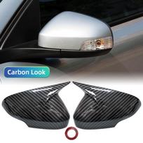 Skirta Volvo C30 C70 S40 S60 V40 V50 V70 2008- 2010 Juodo anglies pluošto imitacijos galinio vaizdo veidrodžio dangtelio aksesuarai